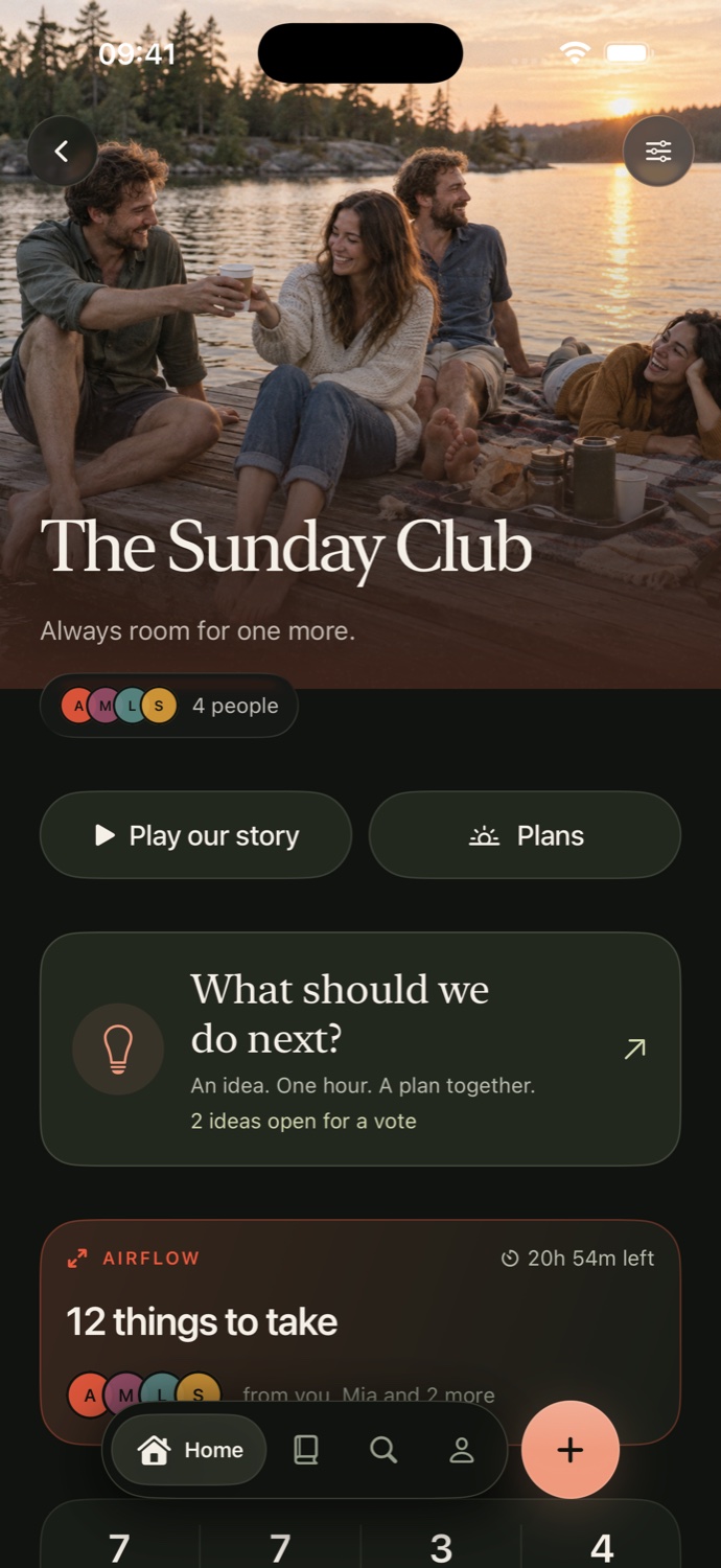 A private OurFlow crew with its memories, people and plans